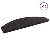 Self-adhesive Stair Mats 15 pcs Black 80 x 28 x 3.5 cm 42040595
