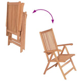 Reclining Garden Chairs 2 pcs Solid Teak Wood 43029