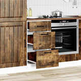 Kitchen Base Cabinet "Lucca" Smoked Oak Engineered Wood 854235