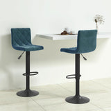 Bar Stools 2 pcs Blue Velvet 333735