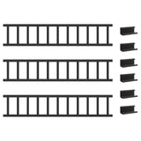Black 300 x 2.5 x 20 cm Steel 42028475