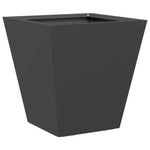 ZNTS Garden Planters Black 2 pcs 30x30x30 cm Steel 851039