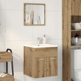 ZNTS 2 Piece Bathroom Furniture Set Artisan Oak Engineered Wood 862037