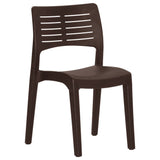 Garden Chairs 2 pcs Mocha Polypropylene 317730
