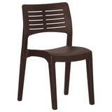 Garden Chair Set of 2 Mocha Polypropylene Standard Ergonomic 317730