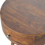 Nordic Chestnut Circular Bedside IN1298