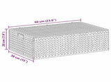 Storage Box Natural 60 x 38 x 20 cm Water hyacinth 42020145
