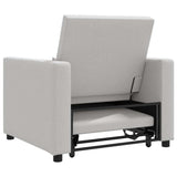Pull out Sofa Bed Single Cloud grey 90 x 165 x 87 cm Fabric 42002694