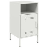 Bedside Cabinets 2 pcs White 36x39x68 cm Steel 843077