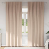 Blackout Curtains with Rings 2 pcs Taupe 260 x 140 cm Polyester 4107442