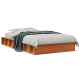 Bed Frame without Mattress Wax Brown 90x190 cm Single Solid Wood Pine 844433