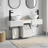 Bathroom Furniture Set 3 pcs White Engineered Wood 3405587