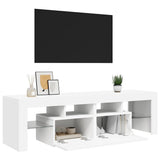 TV Cabinet with LED Lights White 140x36.5x40 cm 804364