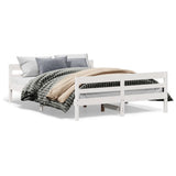 Bed Frame without Mattress White 120x200 cm Solid Wood Pine 842791
