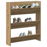 Wall Shoe Cabinet Artisan Oak 80x18x90 cm Engineered Wood 856545