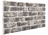 Wall Panels 10 pcs Dark Grey and White 100 x 50 cm EPS Foam 332925