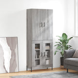 Highboard Grey Sonoma 69.5x34x180 cm Engineered Wood 3195745
