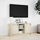 TV Cabinet with LED Sonoma Oak 100x34x50 cm Engineered Wood 852189