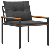 Outdoor Furniture Set 3 pcs Dark Grey Poly Rattan 42025362