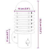 Outdoor Wall Lights with Sensors 2pcs Black Stainless Steel 4006255