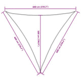 Sunshade Sail Oxford Fabric Triangular 6x6x6 m White 135295
