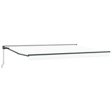 Retractable Awning Manual White 450x300 cm Fabric 3330995