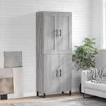 Highboard Grey Sonoma 69.5x34x180 cm Engineered Wood 3199583