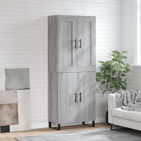 Highboard Grey Sonoma 69.5x34x180 cm Engineered Wood 3199583