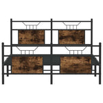 Bed Frame without Mattress Smoked Oak 137x190 cm Engineered Wood 4106760
