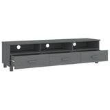 TV Cabinet HAMAR Dark Grey 158x40x40 cm Solid Wood Pine 340474