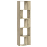 Bookcase 5-Tier Sonoma Oak 45x23.5x162.5 cm Engineered Wood 852782
