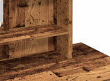 Dressing Table with LED Old Wood 86.5x35x136 cm 857023
