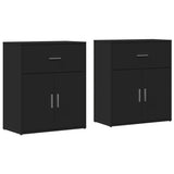 Sideboards 2 pcs Black 60x31x70 cm Engineered Wood 3276547