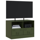 TV Cabinet Olive Green 67x39x44 cm Steel 841747
