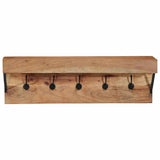 Coat Rack with Shelf Brown 73 x 19 x 23 cm Solid Acacia wood 4102746