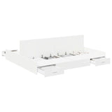 Storage Bed Frame White 180 x 200 cm Engineered Wood 3335269