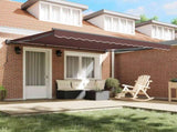 Awning Frame Brown 400 x 300 cm Polyester with PU coating 3330523