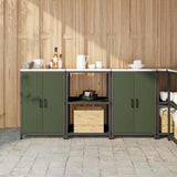 Kitchen Storage Set HATTEM 3 pcs Olive Green Cold-rolled Steel 3392697