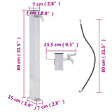 Water Column Silver Stainless steel, Polypropylene Large Durable 364498