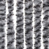 ZNTS Fly Curtain Grey and Black and White 90x220 cm Chenille 377335