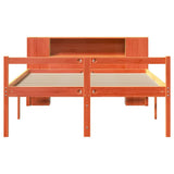Bookcase Bed without Mattress Wax Brown 160x200 cm Solid Wood 3321985