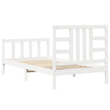 Bed Frame without Mattress White 100x200 cm Solid Wood Pine 3191962