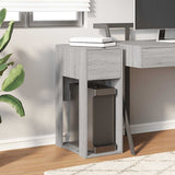 Computer Tower Stand with Drawer Grey Sonoma 30x44x74 cm 858736