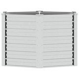 Garden Raised Bed 129x77 cm Galvanized Steel Silver 316898
