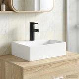 Bathroom Wash Basin Matte Black 39 x 30.5 x 12.5 cm Metal 890221