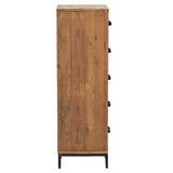 Chest of Drawers 42x35x110 cm Solid Pinewood 349927