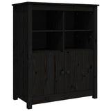 Sideboard Black 83x41.5x100 cm Solid Wood Pine 821516