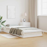 Floor Bed Frame White 100 x 210 cm Solid Pine Wood 869737