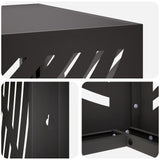 Air Conditioner Cover Black 110 x 50 x 80 cm Steel 8014108