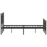 Bed Frame without Mattress Brown Oak 137x190 cm Engineered Wood 4106858